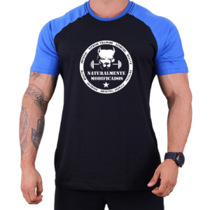 Camiseta Azul com Preto