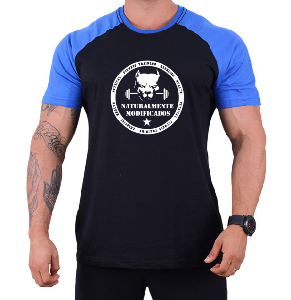 Camiseta Azul com Preto